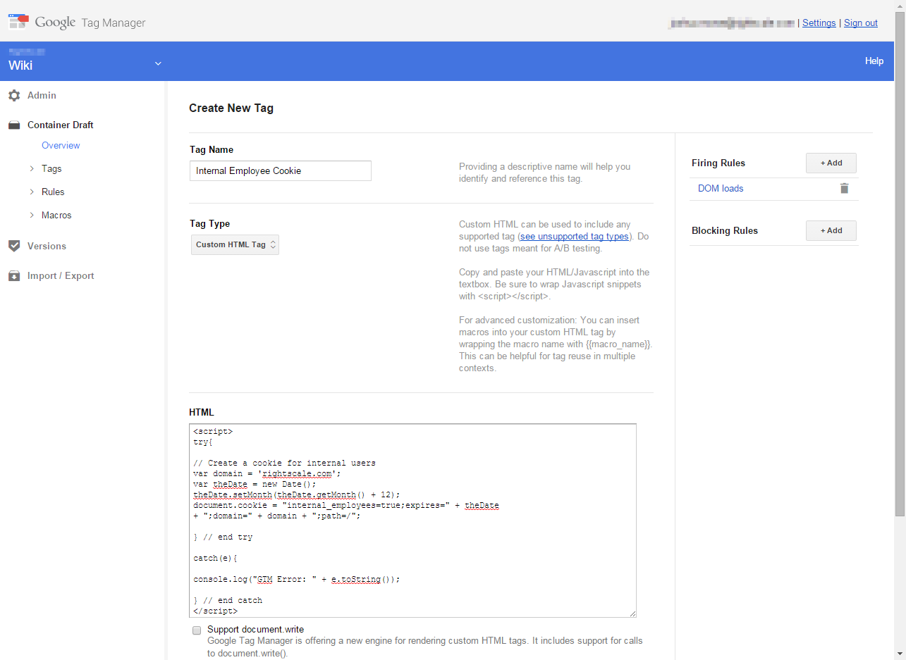 Filtering remote employees in Google Analytics using Google Tag Manager